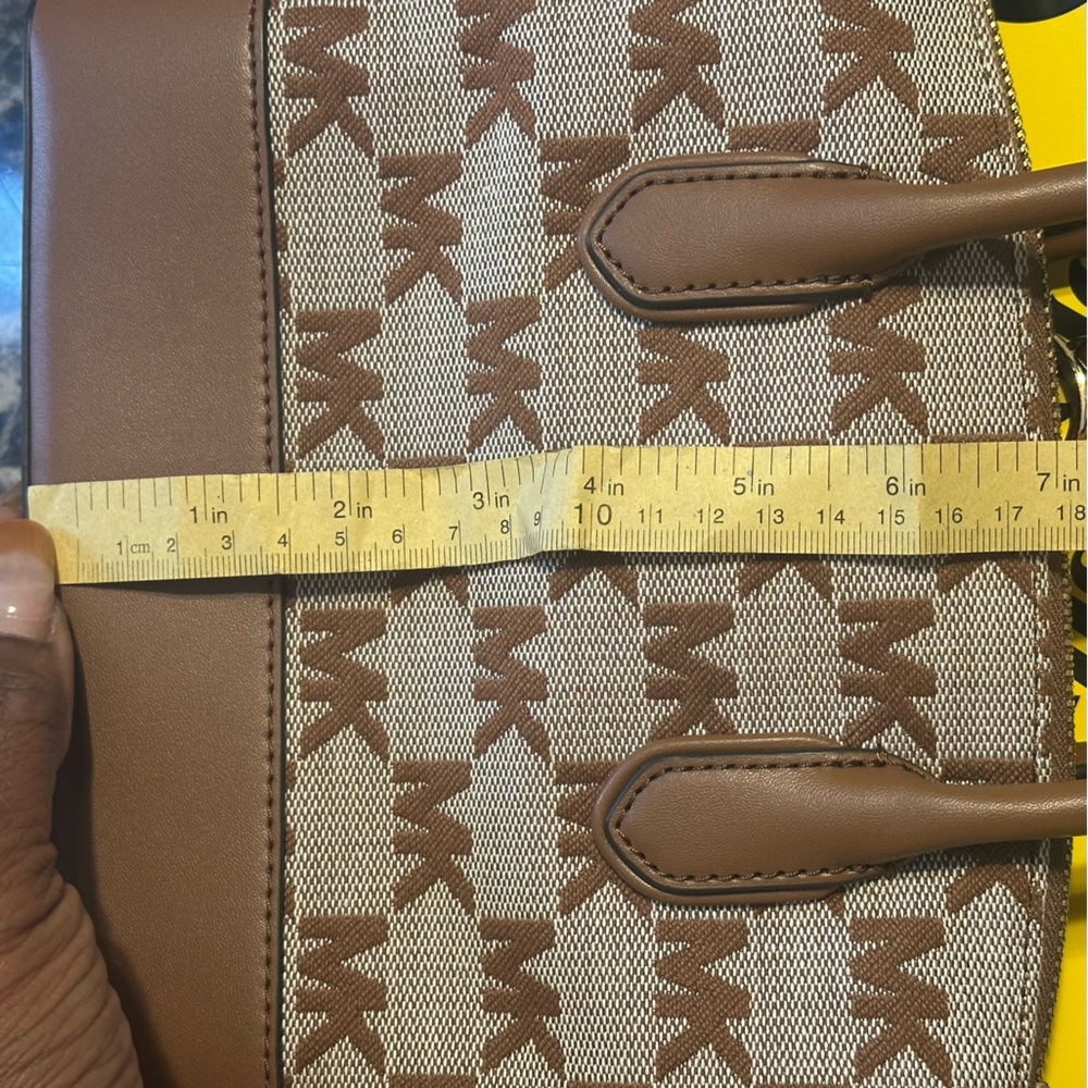 Michael Kors Brown and Tan Satchel with Gold Hardware - Picture 8 of 9